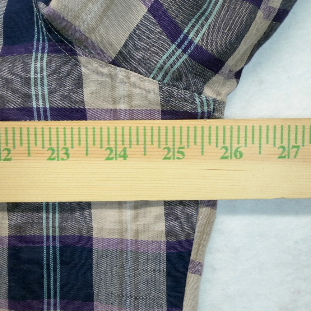 Levi's Mens XL Plaid Long Sleeve Button Down Shirt Vintage Cotton Blend Korea - Picture 5 of 6